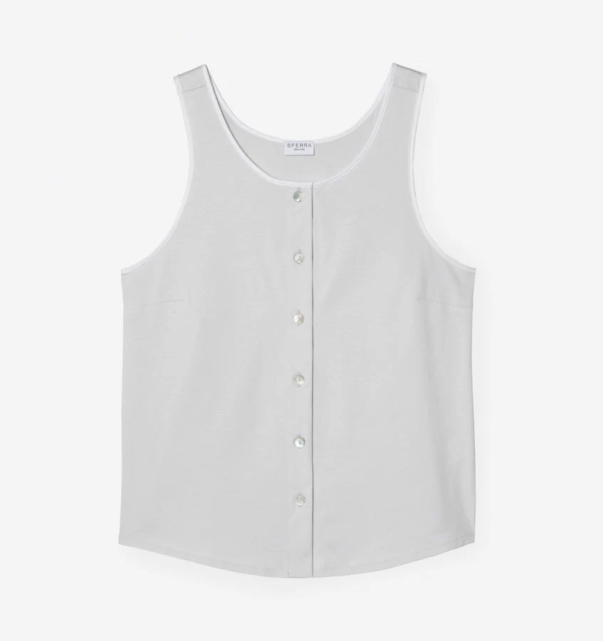 Caricia Buttoned Tank Top - Image 6
