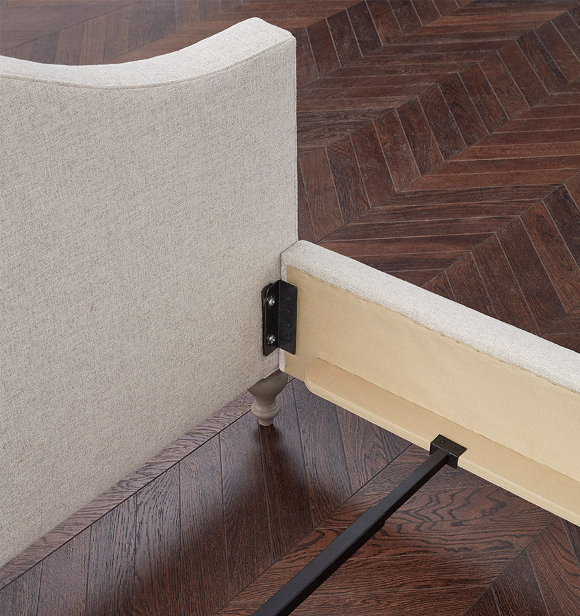 Charlotte Upholstered Bed with Footboard - Image 4
